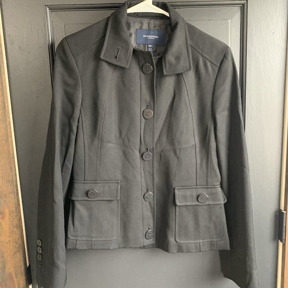 Burberry London Jackets & Blazers - Burberry London 100% Wool Single Breasted Jacket Black Size 8 Black